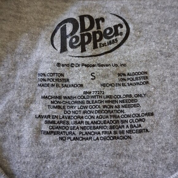 Dr. Pepper Gray Short Sleeve T-Shirt Women's Size S - Picture 6 of 11